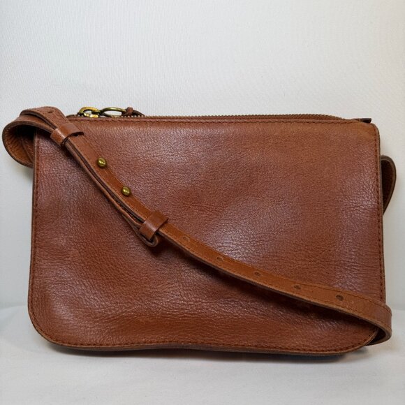 MADEWELL The Simple Crossbody Bag English Saddle Tan Leather - Picture 5 of 14